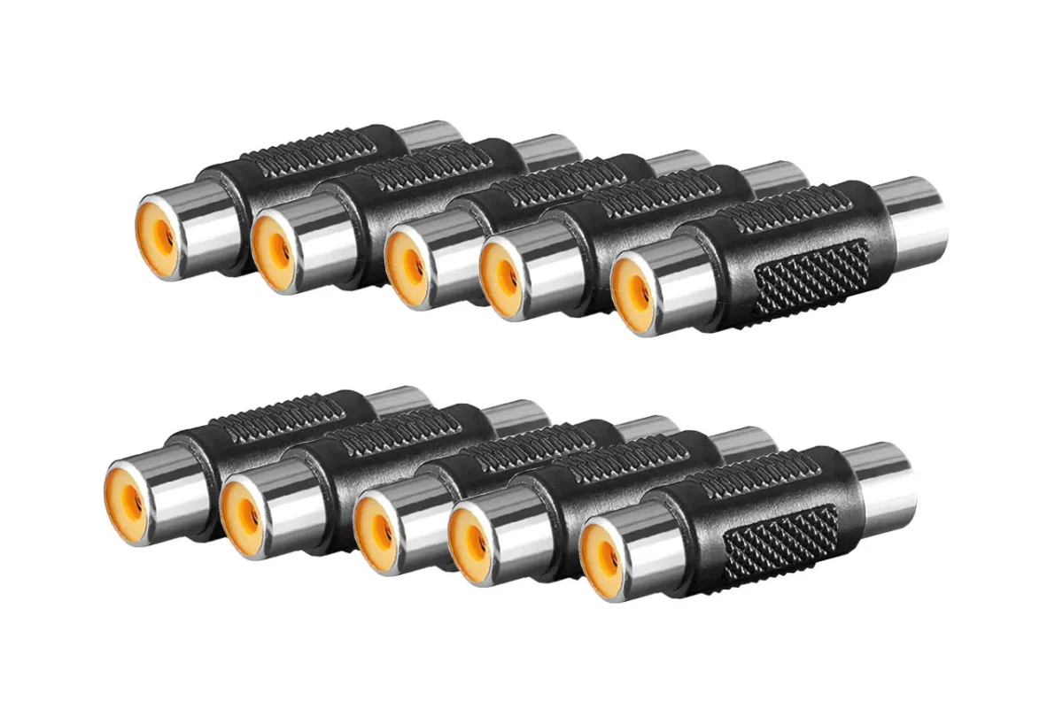Cinch-Verbinder Ampire, 1 Kanal (Kupplung auf Kupplung), 10er Pack – Bild 1